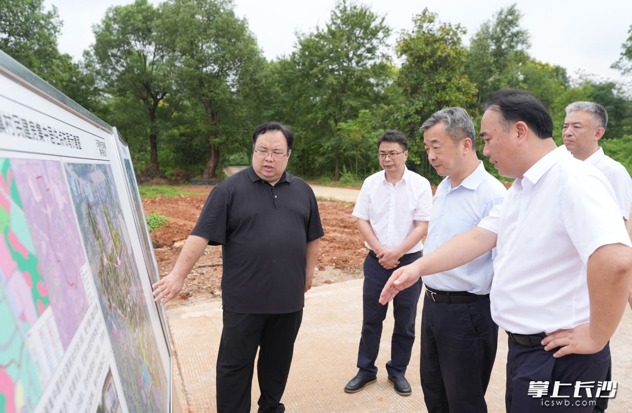 陈竞调研雨花区石燕湖村居民集中居住点。 均为长沙晚报全媒体记者 郭雨滴 摄