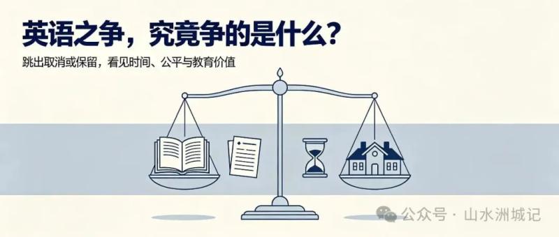 关于英语的争论，背后涉及教育公平等多重因素。AI制图