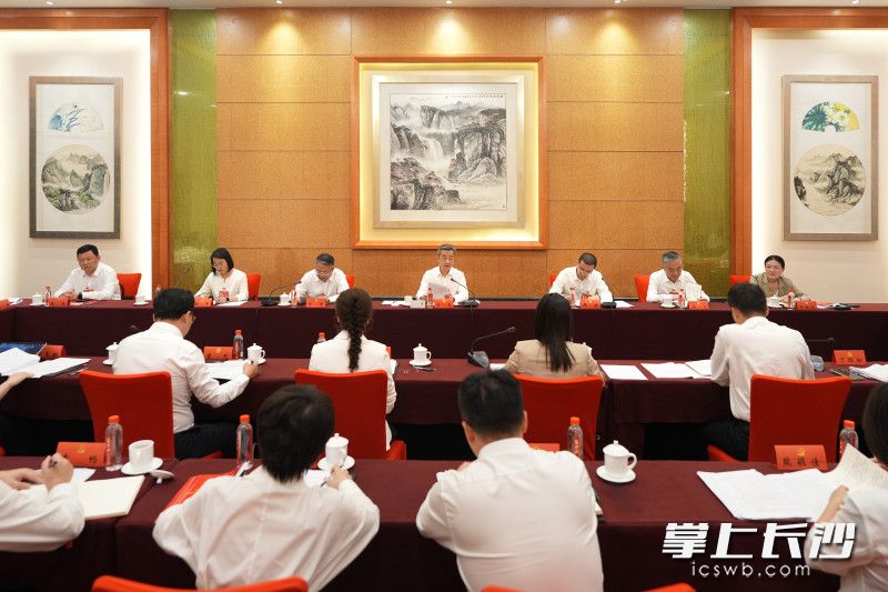 陈竞同志在市第十五次党代会湖南湘江新区代表团参加讨论。 均为长沙晚报全媒体记者 郭雨滴 摄