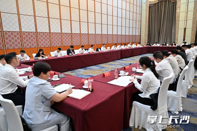 陈博彰同志在市第十五次党代会浏阳市代表团参加讨论。  均为长沙晚报全媒体记者 王志伟 摄