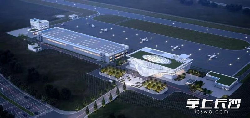 长沙坪塘通用机场效果图。长沙晚报通讯员 贺喜迎 供图