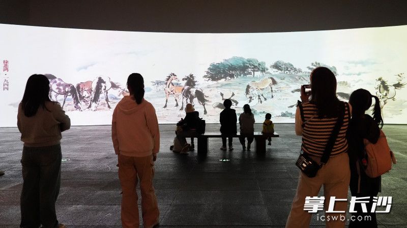 游客在观展。 游客在观展。