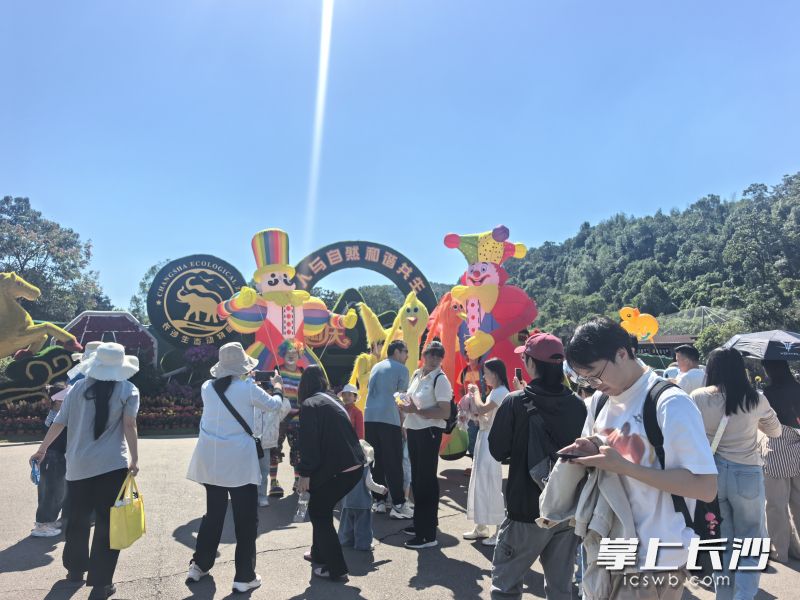 动物园入口广场排起长队。图片均为长沙晚报全媒体记者 刘军 摄 动物园入口广场排起长队。图片均为长沙晚报全媒体记者 刘军 摄