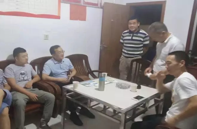 ▲沙田乡村两级干部调度隐患排查、人员转移情况。