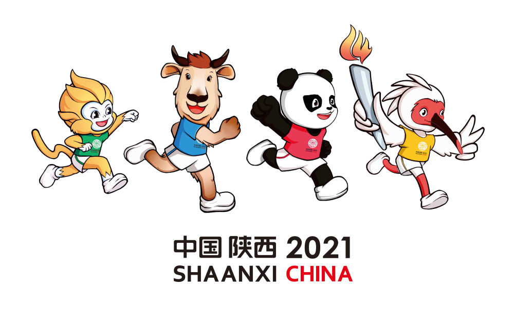 这是第十四届全运会吉祥物“秦岭四宝”卡通设计形象
