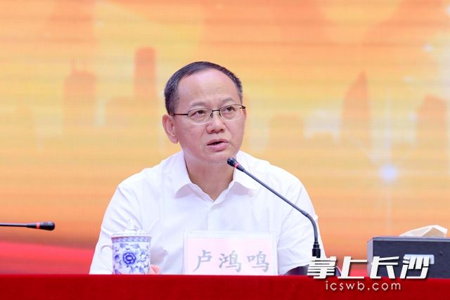 市教育局党委书记、局长卢鸿鸣高度肯定了高新区教育工作成果，并提出殷切希望。周秋燕 摄