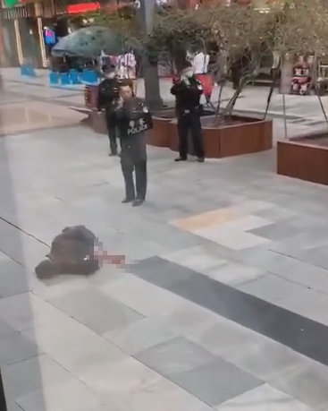 警方将男子制服
