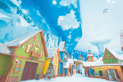 欢乐雪域浪漫一角。