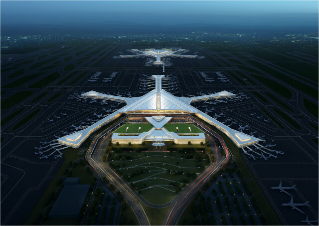 （航站楼设计图。）