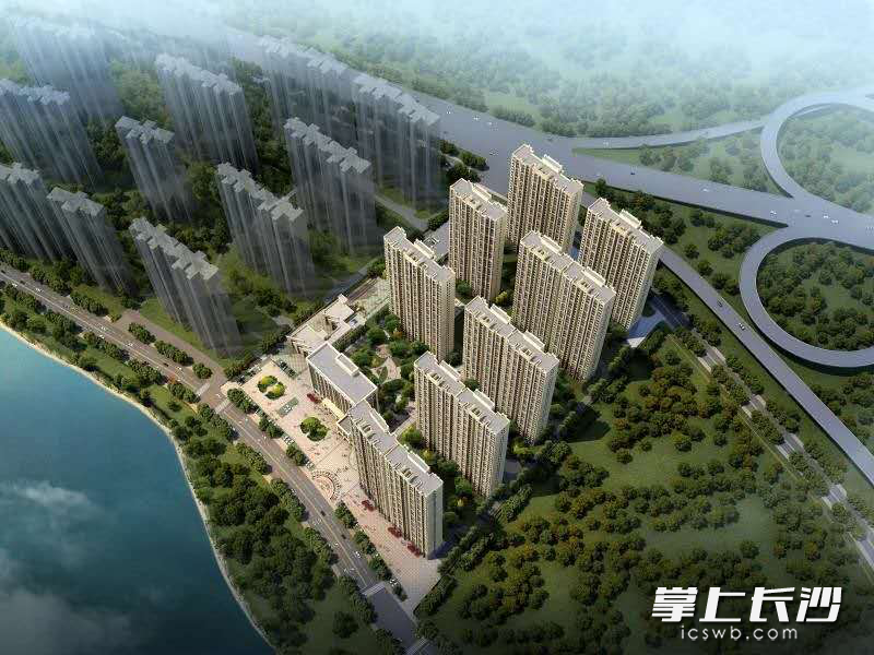 小区全景效果图。