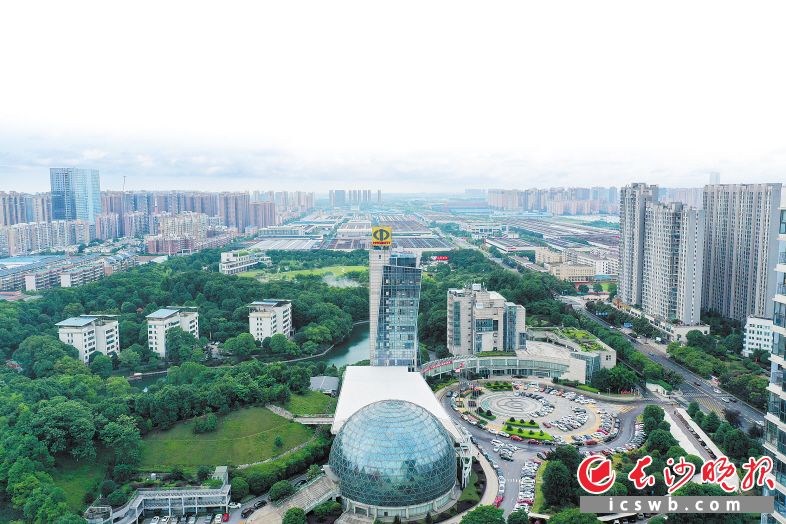 长沙经开区鸟瞰图。蒋炼 摄