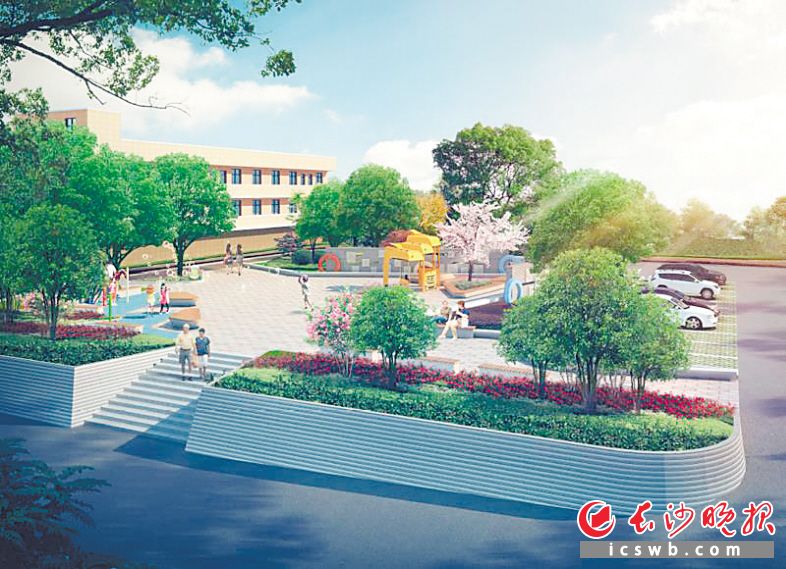 公交金盆小区改造后的效果图。资料图片