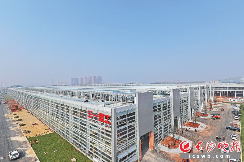 三一智联重卡和工程机械扩产项目A地块1号厂房率先投产，生产三一消防车和PC生产线。长沙晚报全媒体记者 王志伟 摄