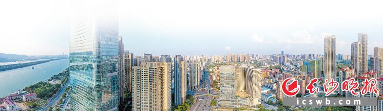 天心区楼宇经济发达，拥有亿元楼宇19栋，全市占比四成。图片均为陈飞 摄