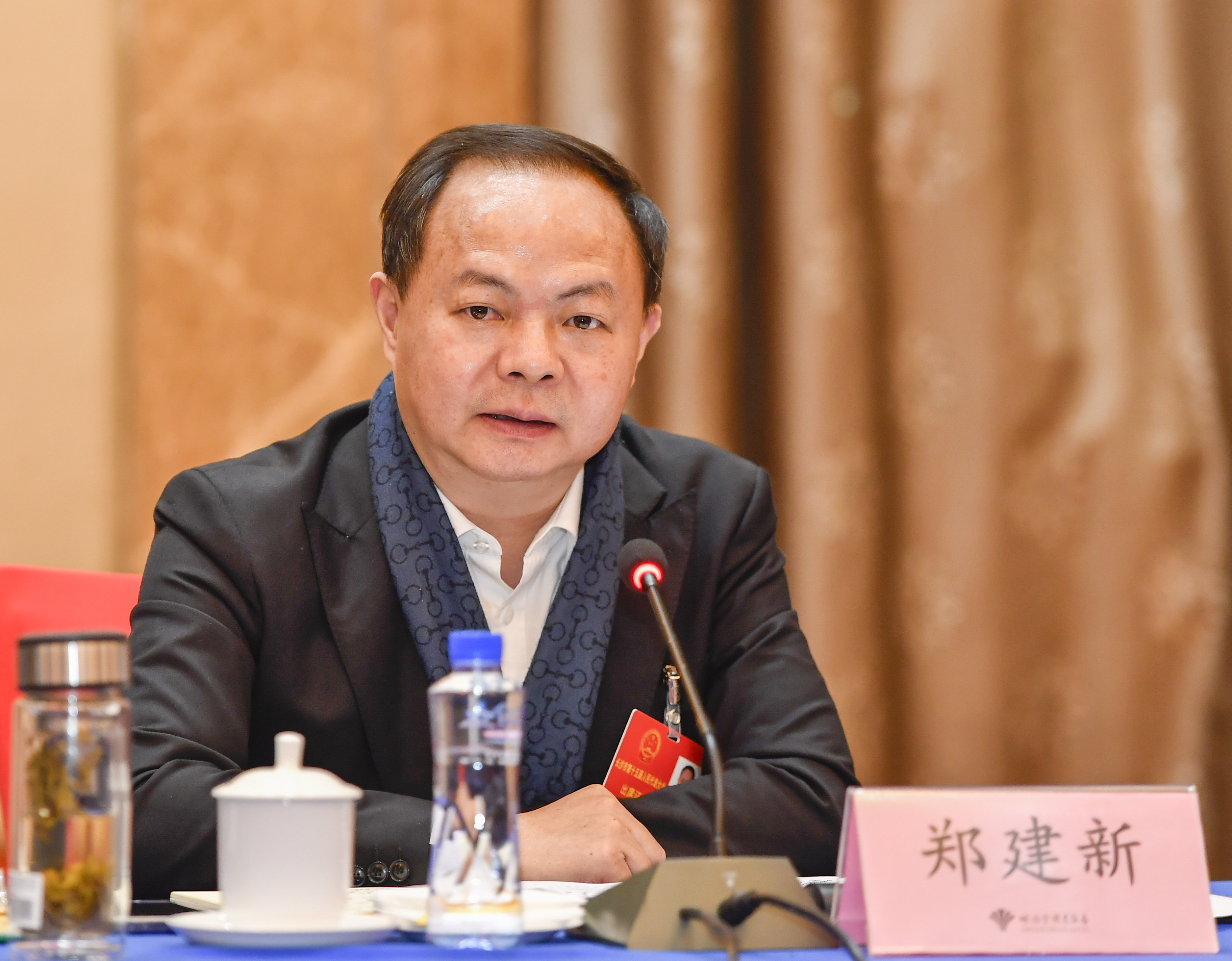 郑建新参加浏阳市代表团审议。 长沙晚报全媒体记者 余劭劼 摄