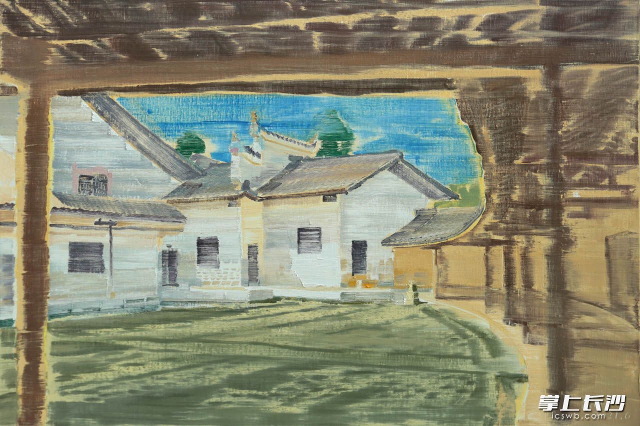 陈毅刚 《湖南省苏维埃政府旧址——锦绶堂》80x120cm