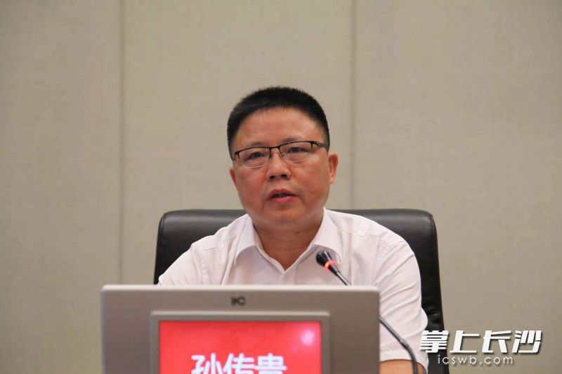 孙传贵讲授“学史力行”主题党课。 长沙晚报通讯员 邓琼 摄