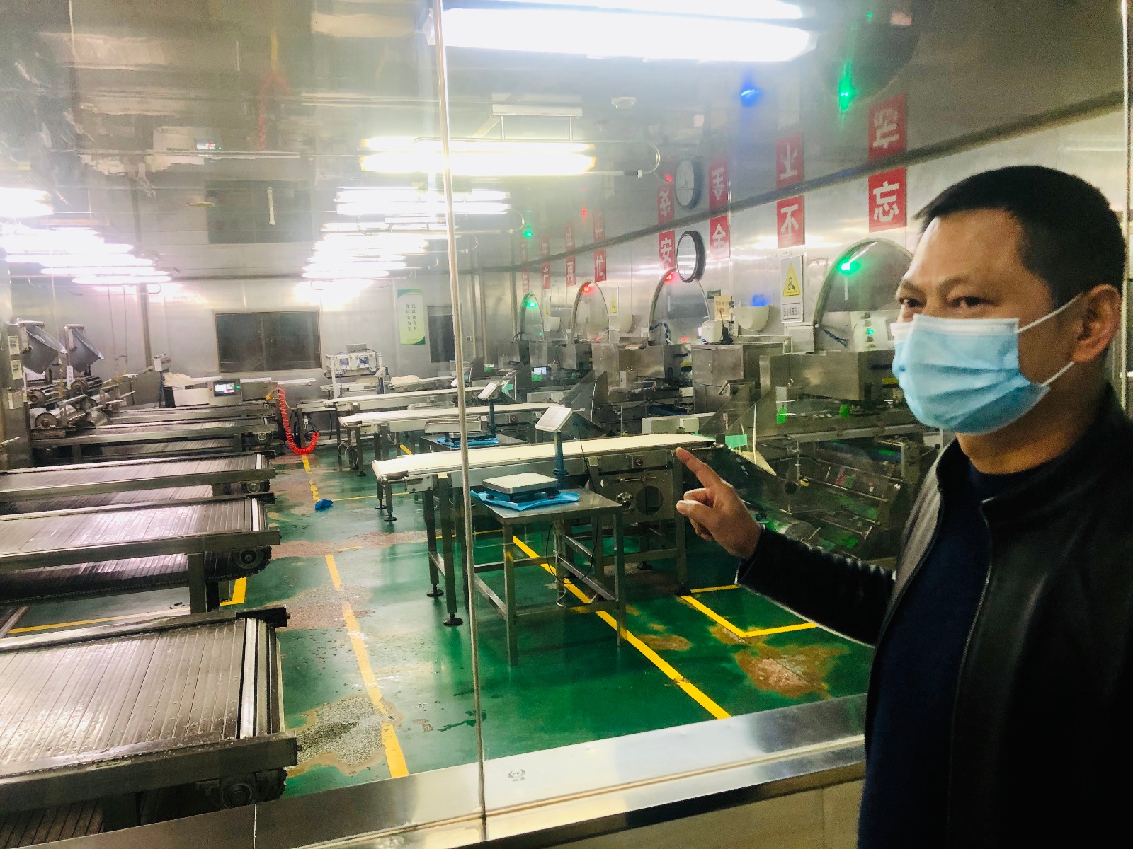 银洲米粉的无人生产线。 资料图片