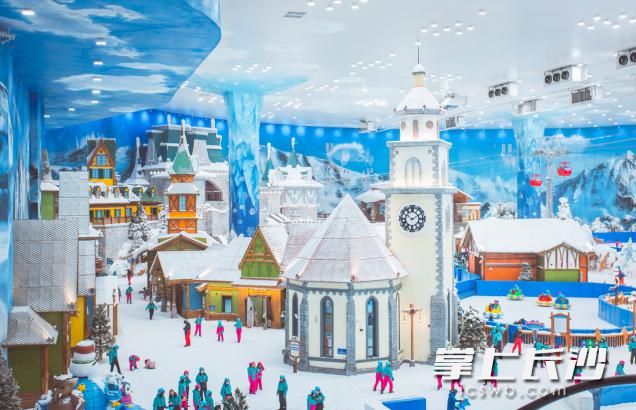 湘江欢乐城的冰雪世界。
