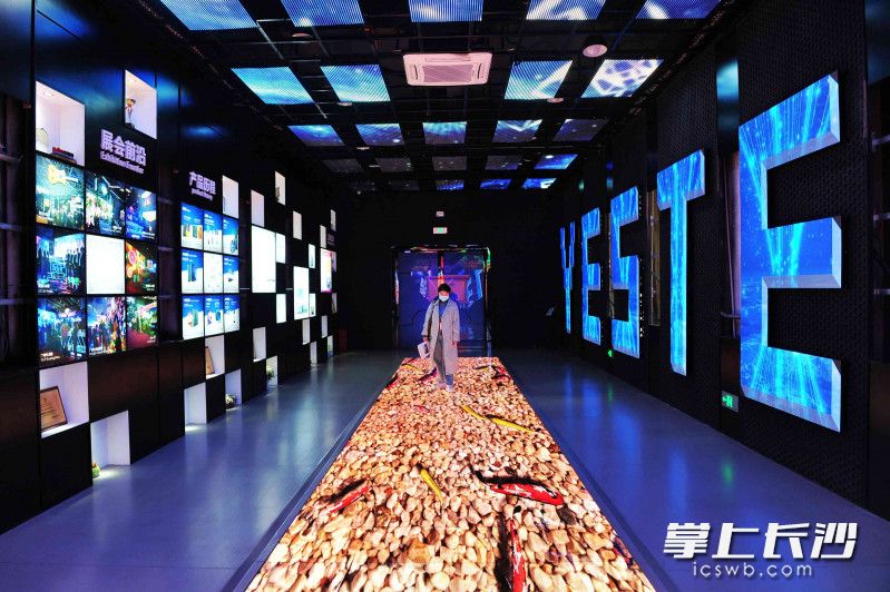 新亚胜用光电显示屏打造的“时光隧道”。