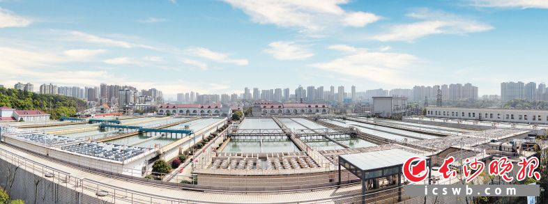 长沙水业集团猴子石水厂全景图。 均为长沙水业集团供图