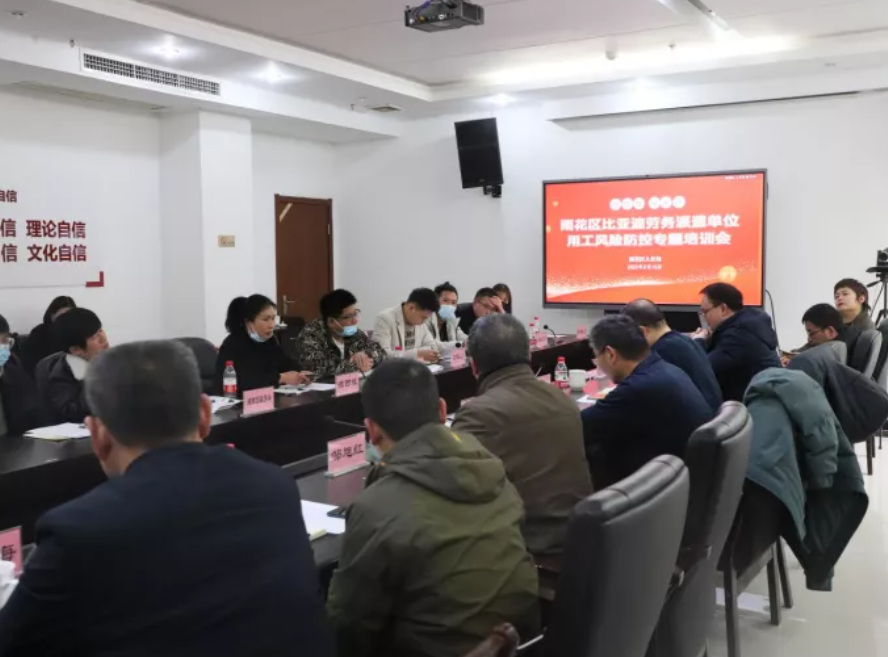 雨花区比亚迪劳务派遣单位用工风险防控专题培训会。