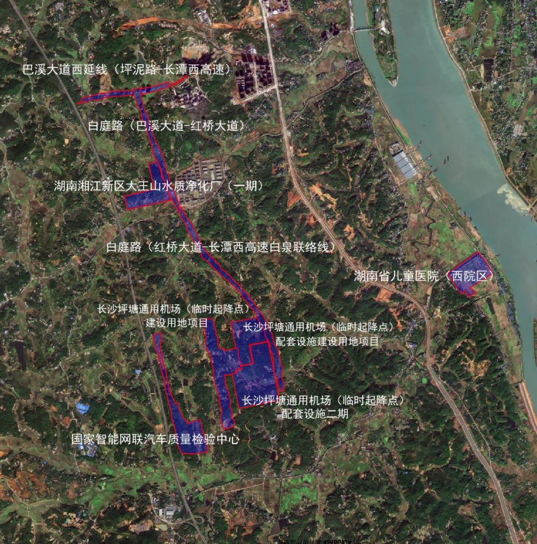 大王山片区2022年项目征拆示意图。均为湘江集团供图