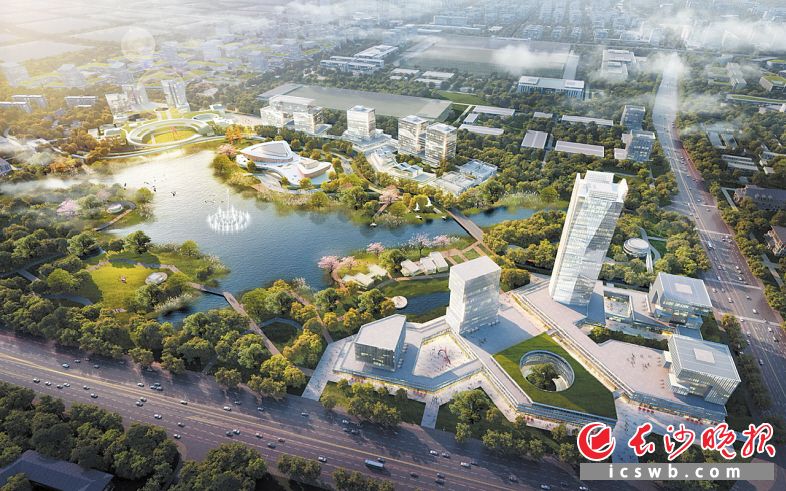 金阳新城核心区一角效果图。 长沙晚报通讯员 金杨 供图