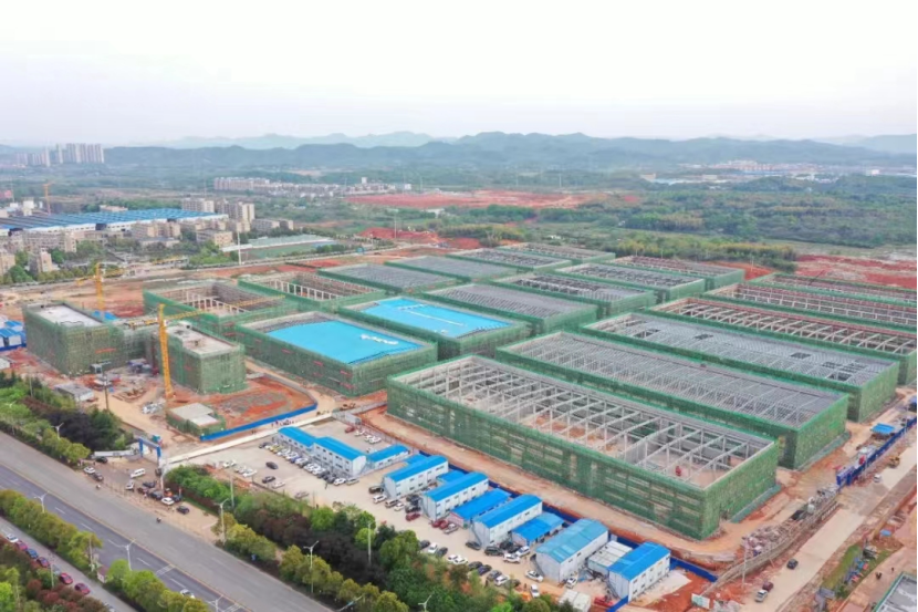 宁乡高新区鹏博新材料项目建设现场。（资料图）