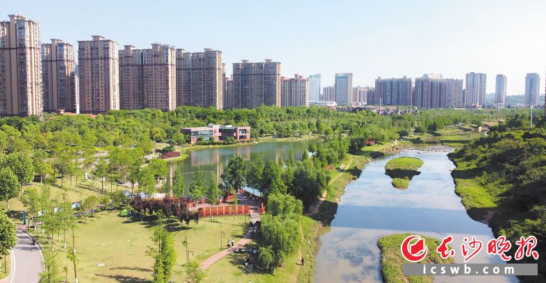 近年来，通过加大治理力度，圭塘河已蝶变成“生态河”，并在2021年获评省“美丽河湖优秀案例”。长沙晚报全媒体记者 易亿 摄