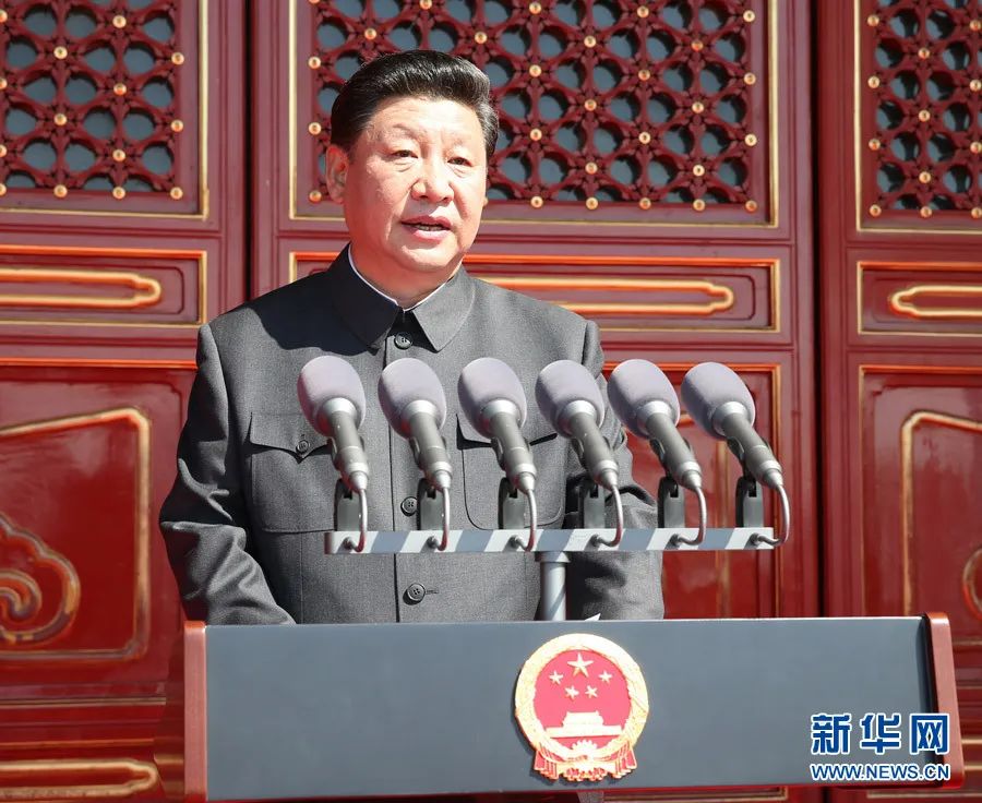 2015年9月3日，纪念中国人民抗日战争暨世界反法西斯战争胜利70周年大会在北京天安门广场隆重举行。习近平在大会上发表重要讲话。新华社记者　兰红光摄