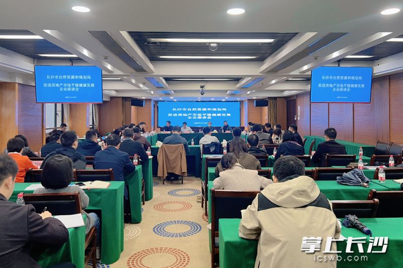 16日，长沙市促进房地产市场平稳健康发展企业座谈会召开。长沙晚报全媒体记者 刘攀 摄