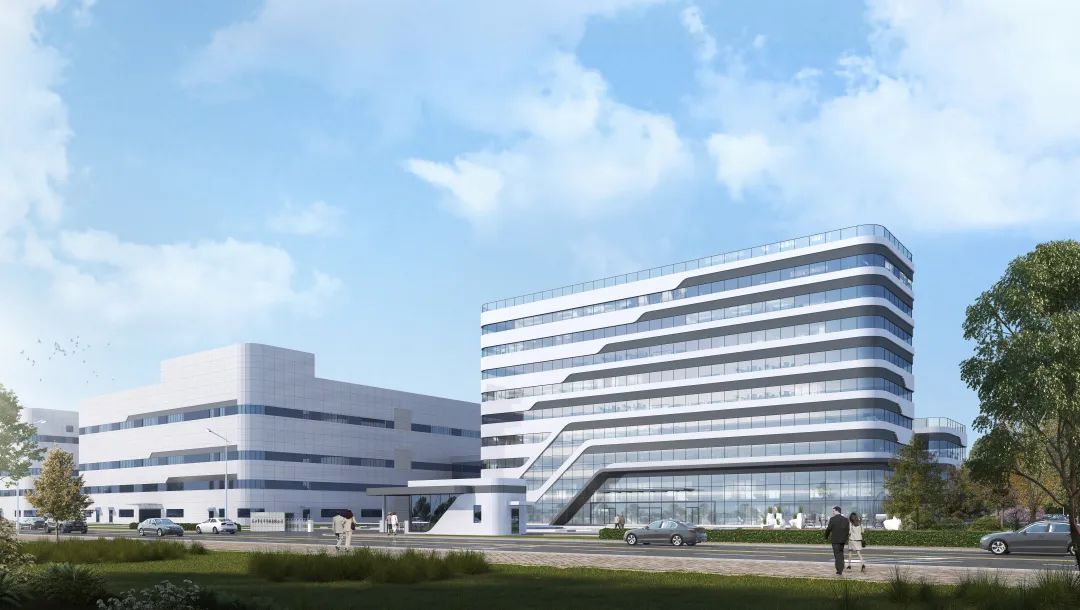 此次集中开工的华实半导体新材料研发及测试生产基地项目效果图。