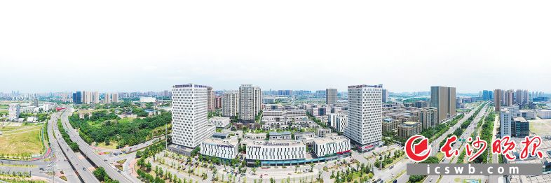 俯瞰长沙经开区。　　舒展 摄