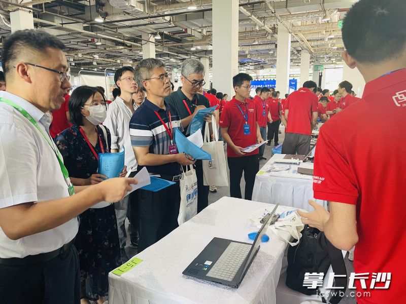 评审老师正在进行现场评审。均为长沙晚报全媒体记者李静 摄
