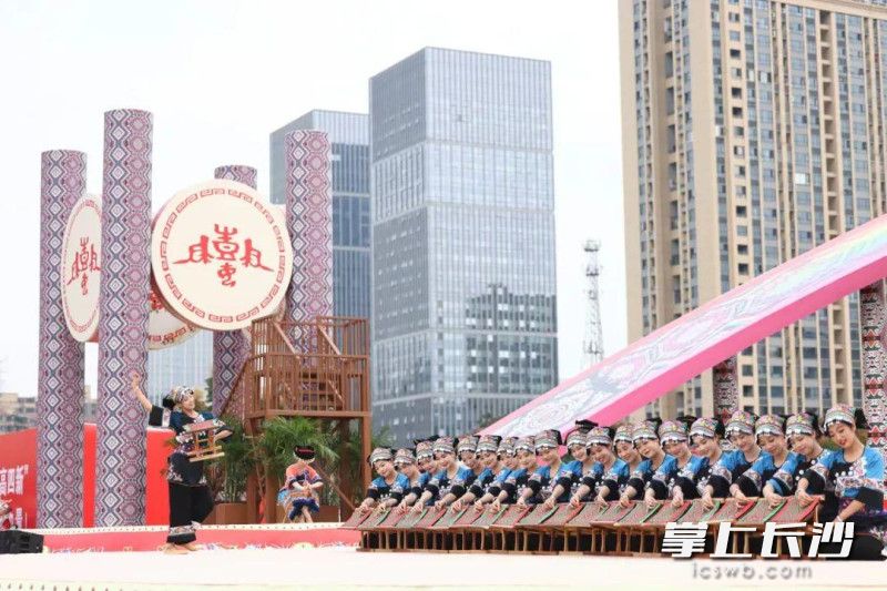 长沙学院师生为现场观众带来了振奋人心的舞蹈表演。