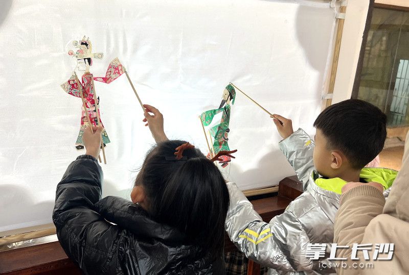 元旦假期，长沙生态动物园科普公益课堂、非遗皮影制作等，让孩子们在玩乐中“涨”知识。均为长沙晚报通讯员 谭思敏 摄