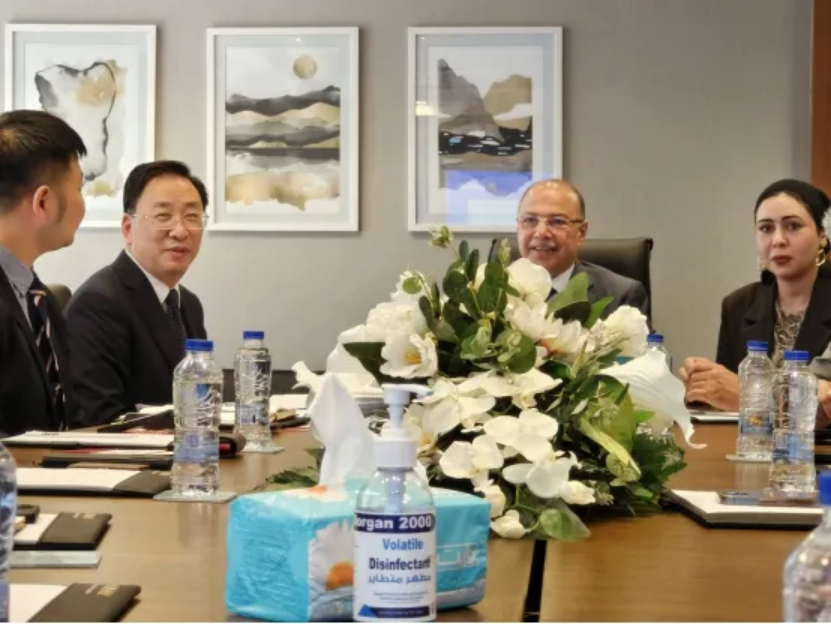 Deputy Secretary Tan Yong meets with General Sherif Salah El-Din, chairman of the National Authority for Management and Investment.