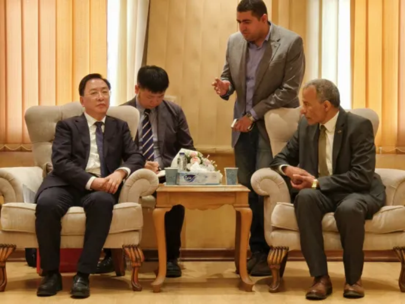 Deputy Secretary Tan Yong meets with Egypt's Minister of Shipbuilding, also member of the Board of Directors of the Suez Canal Authority.