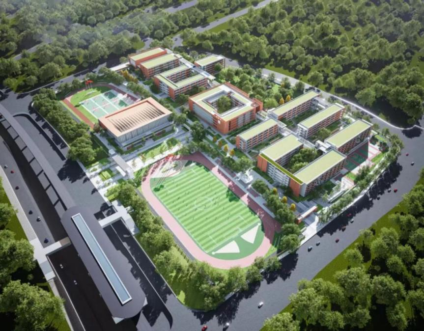 长沙市第一中学新校区俯瞰效果图