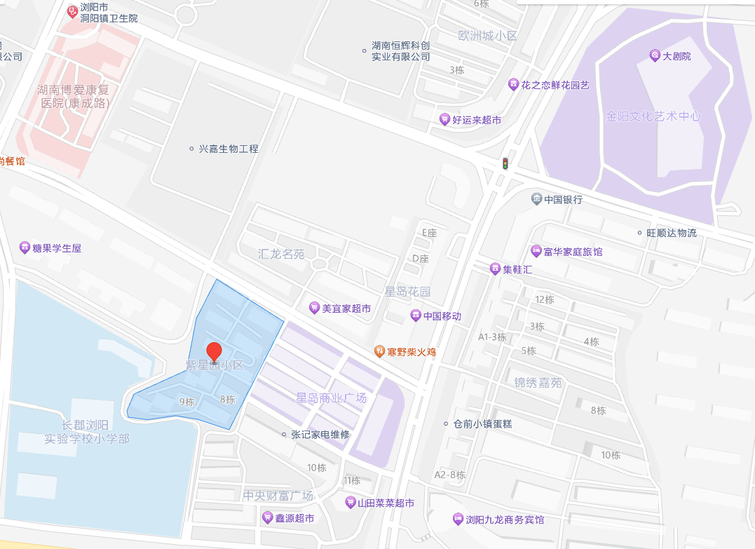紫星园位置示意图