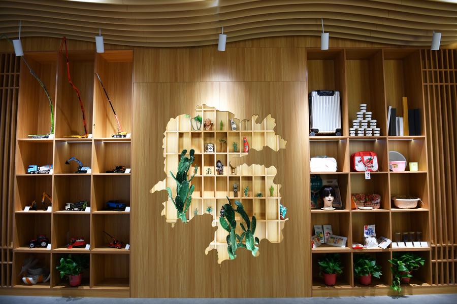 Local commodities are displayed at the China-Africa Economic and Trade Headquarters Building in Changsha, central China's Hunan Province, July 22, 2024. (Xinhua/Chen Zhenhai)
