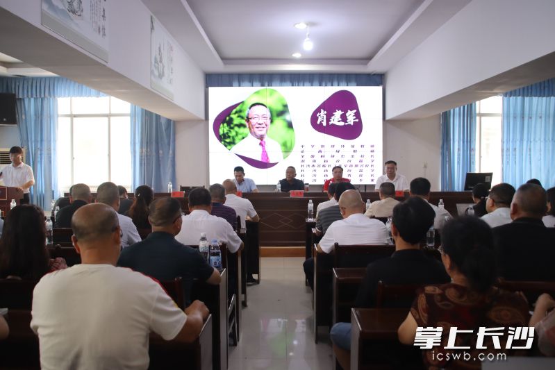 肖建军在黔阳一中作题为《“三新”背景下的学校和教学管理》专题讲座。长沙晚报通讯员 蒋雨萱 摄
