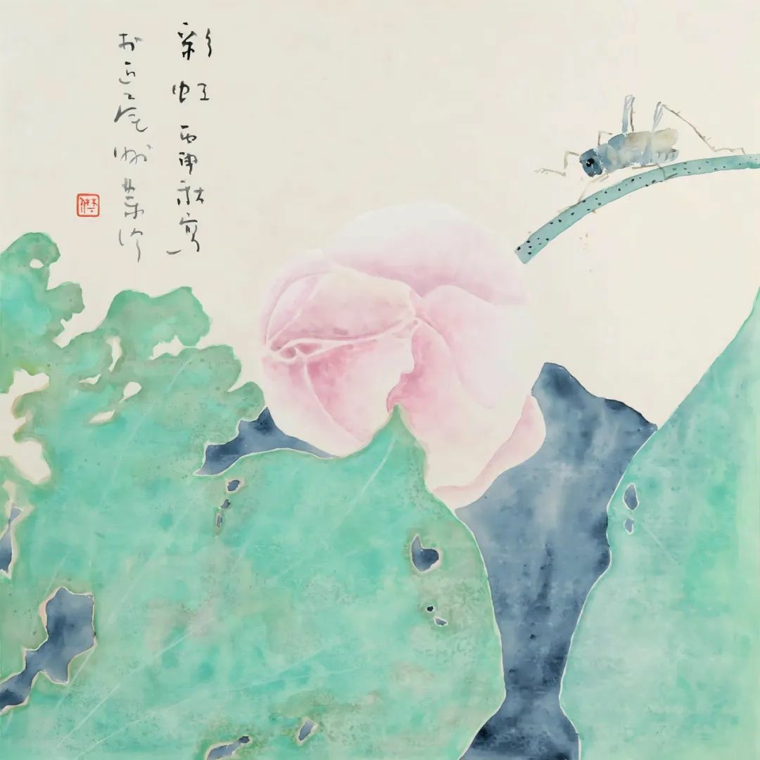 林乐伦作品&nbsp;荷塘月色27.5×27.5cm