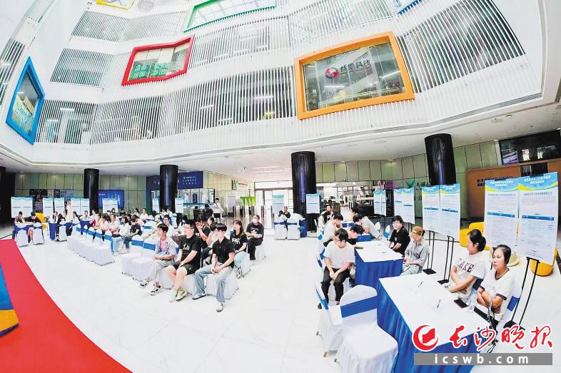 市场内，零工求职者可通过互联网自助发布信息揽活，也可线下和用人单位互动。长沙晚报通讯员 王湘鸿 供图