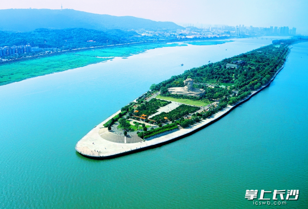 长沙橘子洲风貌。