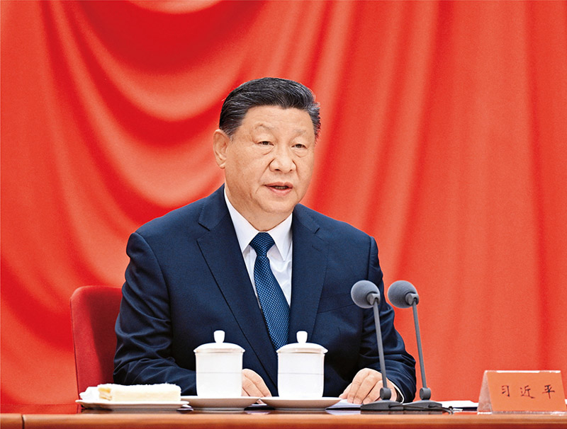 2025年1月6日，中共中央总书记、国家主席、中央军委主席习近平在中国共产党第二十届中央纪律检查委员会第四次全体会议上发表重要讲话。 新华社记者 李学仁/摄