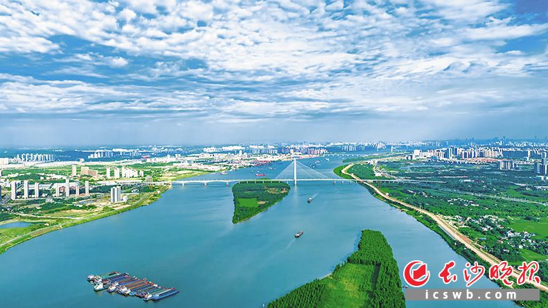 望城区一江两岸秀丽风光。均为望城区委宣传部供图