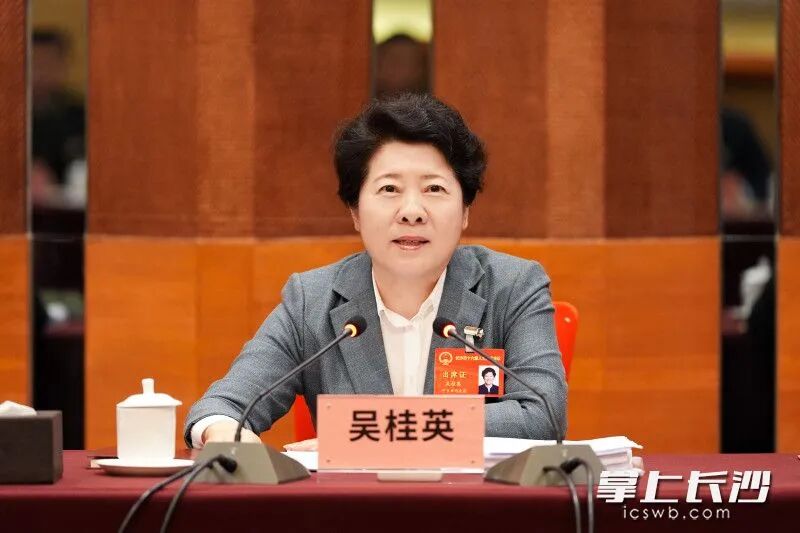 1月9日上午，省委常委、市委书记吴桂英先后来到市十六届人大六次会议解放军和武警部队代表团、天心区代表团，倾听代表心声，共商发展良策。