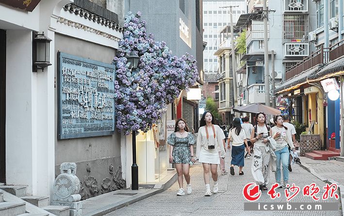潮宗街作为长沙历史文化街区的重要组成部分，近年来通过与现代元素的巧妙结合，不仅保留了古老街巷的风貌，还焕发出了新的生机与活力。长沙晚报全媒体记者 邹麟 摄